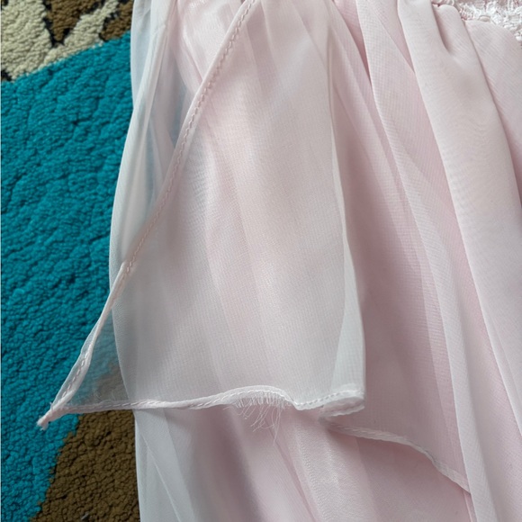 Karen Okada For David Howard Drop Waist Asymmetrical Pink Dress - Picture 7 of 8